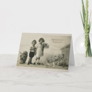 Cartão De Festividades Vintage Páscoa Polonesa