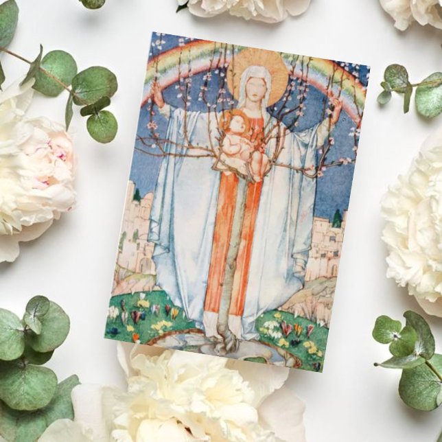 Cartão De Festividades Vintage Páscoa religiosa (Criador carregado)