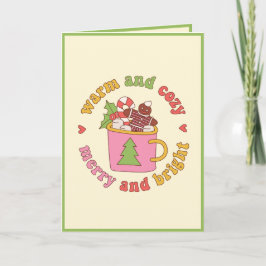 Cartão De Festividades Vintage personalizado - Natal "quente e confortáve