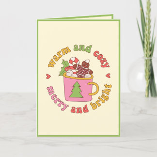 Cartão De Festividades Vintage personalizado - Natal "quente e confortáve
