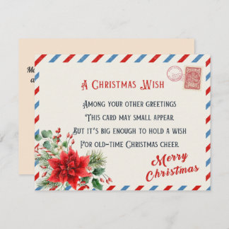 Cartão De Festividades Vintage Personalizado Um Desejo De Natal