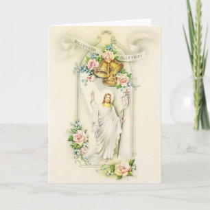 Cartão De Festividades Vintage Polish Risen Lord Easter Greeting Card