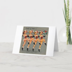 Cartão De Festividades Vintage - Raparigas Dançantes Trazem Saúde De Nata