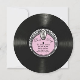 Cartão De Festividades Vintage Record Love Song Namorados