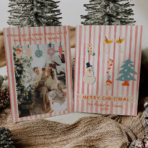 Vintage Red Illustrated Colorful Christmas Fun