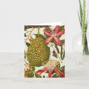 Cartão De Festividades Vintage Red Passion Flower Small Greeting Card