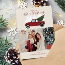 Vintage Red Truck Foto de Natal
