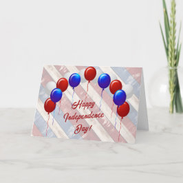 Cartão De Festividades Vintage Red White Blue Patriotic