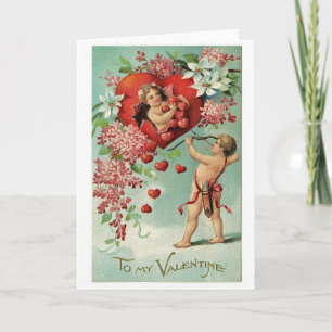 Cartão De Festividades Vintage Reproduction Valentine's Day Card