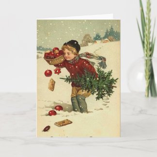 Cartão De Festividades Vintage Retro Art Vitoriano