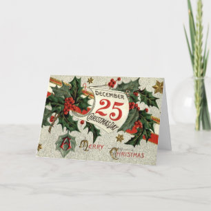 Cartão De Festividades Vintage Retro Christmas Art