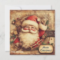 Vintage retro ilusão Santa Claus ho ho ho ho ho ho