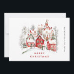 Cartão De Festividades Vintage Retro Winter Town Christmas Corporate<br><div class="desc">Surpreenda e traga alegria aos próximos e torne a celebração inesquecível. Para mais personalização,  clique no link "personalizar mais" e use nossa ferramenta design para modificar esse modelo.</div>