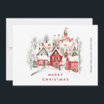 Cartão De Festividades Vintage Retro Winter Town Christmas Corporate<br><div class="desc">Surpreenda e traga alegria aos próximos e torne a celebração inesquecível. Para mais personalização,  clique no link "personalizar mais" e use nossa ferramenta design para modificar esse modelo.</div>