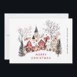 Cartão De Festividades Vintage Retro Winter Town Christmas Corporate<br><div class="desc">Surpreenda e traga alegria aos próximos e torne a celebração inesquecível. Para mais personalização,  clique no link "personalizar mais" e use nossa ferramenta design para modificar esse modelo.</div>