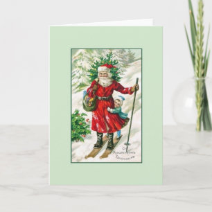 Cartão De Festividades Vintage Russian Christmas Greeting Card