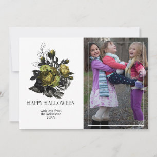 Cartão De Festividades Vintage Rustic Halloween Woodland