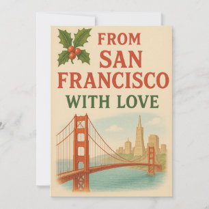 Cartão De Festividades Vintage San Francisco