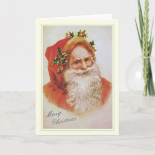 Cartão De Festividades Vintage Santa