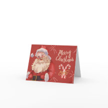Vintage Santa Christmas Card 4x6 – Folded