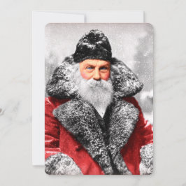 Cartão De Festividades Vintage Santa Claus Foto
