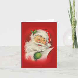 Cartão De Festividades Vintage Santa Claus Natal