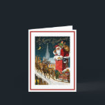 Cartão De Festividades Vintage Santa Claus Vittorian Christmas Carolers<br><div class="desc">Santa Claus Vintage Santa Claus Cartão de Férias de Natal vitoriano dos Caroleiros</div>
