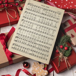 Cartão De Festividades Vintage Sheet Music Jingle Bells