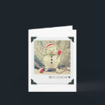 Cartão De Festividades Vintage Snowman<br><div class="desc">Fotografia por *ME* © 2013 Hilary Walker</div>