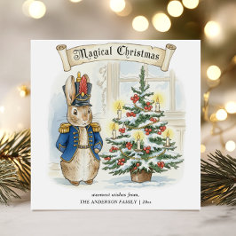 Cartão De Festividades Vintage Storybook Peter Rabbit Christmas