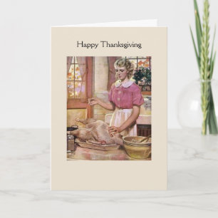 Cartão De Festividades Vintage - Thanksgiving Humor,