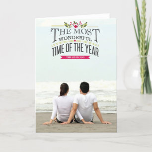 Cartão De Festividades Vintage The Most Wonderful Time of The Year Card