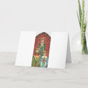 Cartão De Festividades Vintage Three Wise Choir