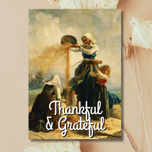 Cartão De Festividades Vintage Trendy Grateful e colheita de agradeciment