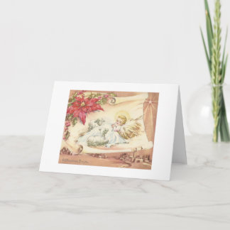 Cartão De Festividades Vintage Uma Oração De Natal