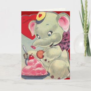 Cartão De Festividades Vintage Valentine Card for Kids