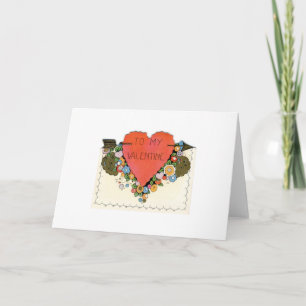 Cartão De Festividades vintage Valentine's Day card