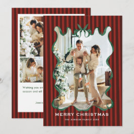 Cartão De Festividades Vintage Velvet Christmas Red Bow Coquette 5 Photo