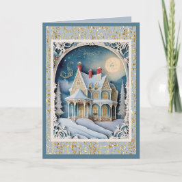 Cartão De Festividades Vintage Victorian Christmas