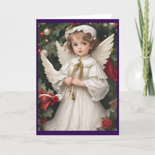 Cartão De Festividades Vintage Victorian Christmas Angel