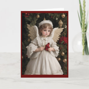 Cartão De Festividades Vintage Victorian Christmas Angel