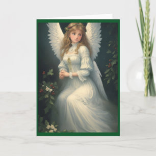 Cartão De Festividades Vintage Victorian Christmas Angel