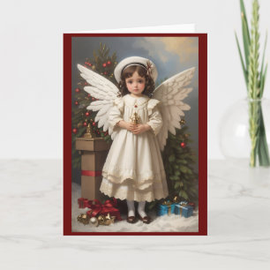 Cartão De Festividades Vintage Victorian Christmas Angel