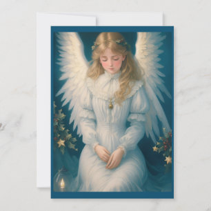 Cartão De Festividades Vintage Victorian Christmas Angel