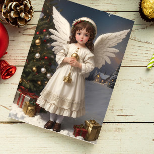 Cartão De Festividades Vintage Victorian Christmas Angel