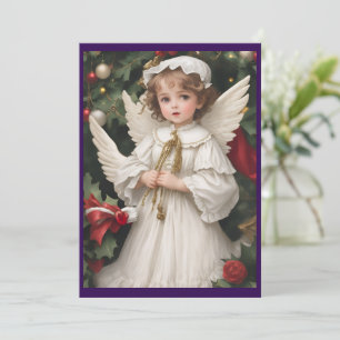 Cartão De Festividades Vintage Victorian Christmas Angel