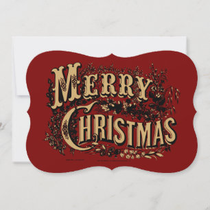 Cartão De Festividades Vintage Victorian Era Feliz Natal Holida