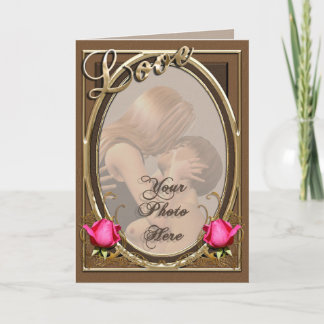 Cartão De Festividades Vintage Victorian Love Leather Rosa Fotografia
