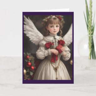 Cartão De Festividades Vintage Victorian Retro Christmas Angel