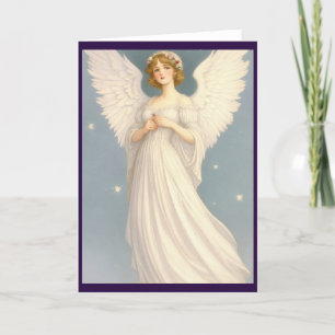 Cartão De Festividades Vintage Victorian Retro Christmas Angel